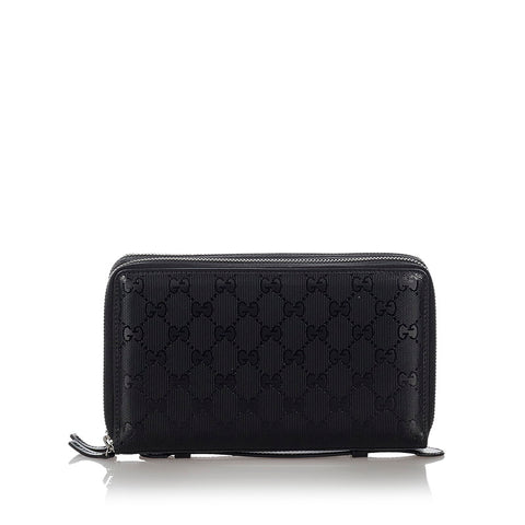 グッチ GGインプリメ 395474 ブラック PVC レザー トラベルケース メンズ GUCCI 【中古】