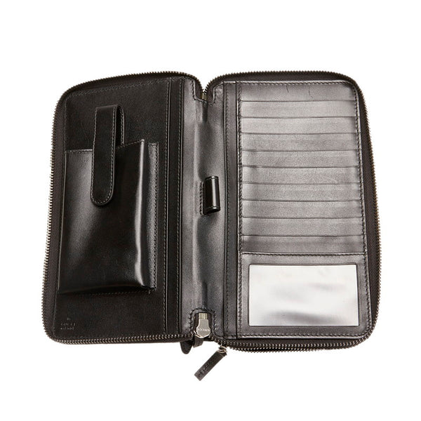 グッチ GGインプリメ 395474 ブラック PVC レザー トラベルケース メンズ GUCCI 【中古】