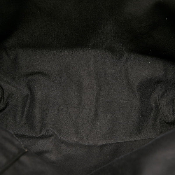 グッチ GGキャンバス アビー 146247 ブラック キャンバス レザー ハンドバッグ レディース GUCCI 【中古】