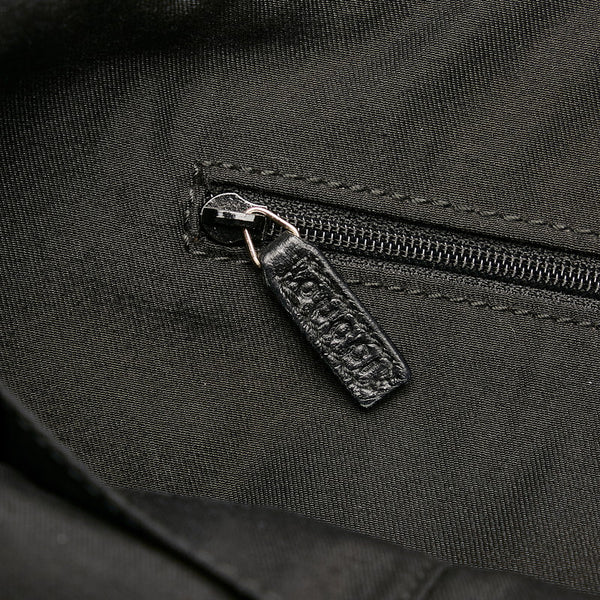 グッチ GGキャンバス アビー 146247 ブラック キャンバス レザー ハンドバッグ レディース GUCCI 【中古】