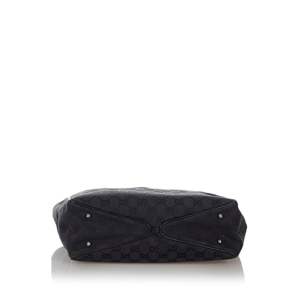 グッチ GGキャンバス 113019 ブラック キャンバス トートバッグ レディース GUCCI 【中古】