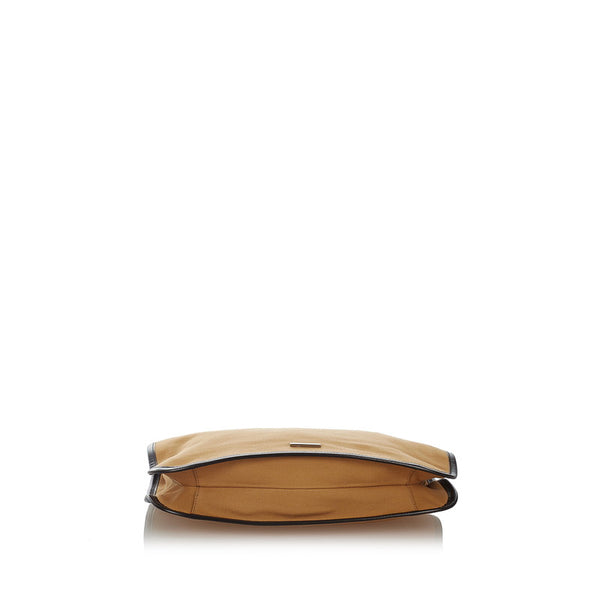 グッチ シェリーライン 001 4321 2684 ベージュ キャンバス レザー ワンショルダー レディース GUCCI 【中古】