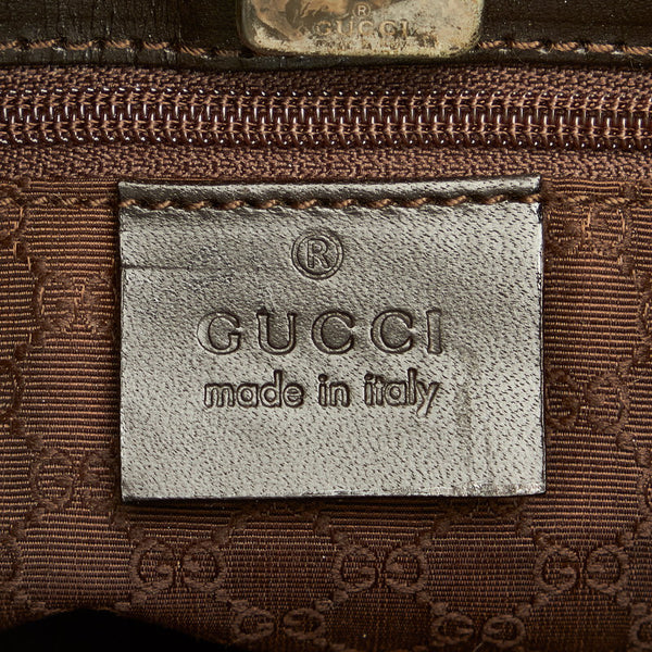 グッチ シェリーライン 001 4321 2684 ベージュ キャンバス レザー ワンショルダー レディース GUCCI 【中古】