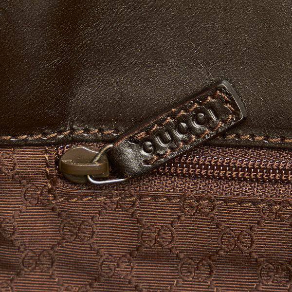 グッチ シェリーライン 001 4321 2684 ベージュ キャンバス レザー ワンショルダー レディース GUCCI 【中古】