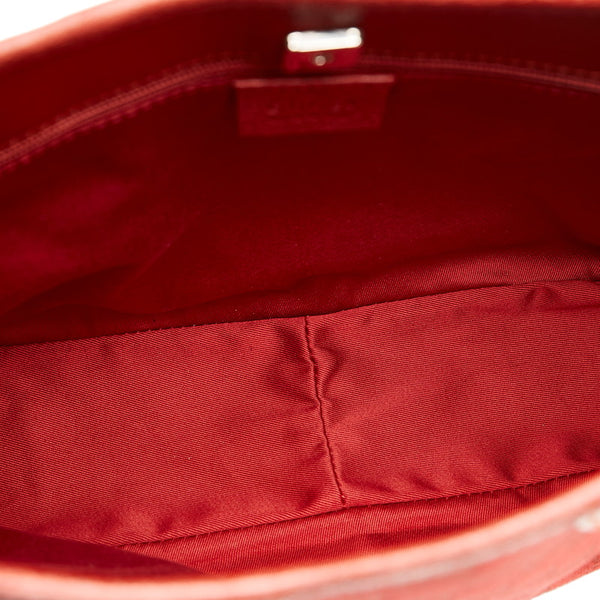 グッチ GGキャンバス 113012 レッド キャンバス レザー ワンショルダー レディース GUCCI 【中古】