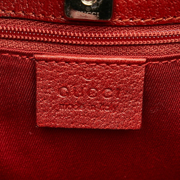 グッチ GGキャンバス 113012 レッド キャンバス レザー ワンショルダー レディース GUCCI 【中古】