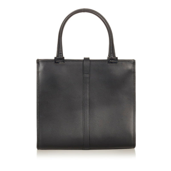 グッチ ジャッキー 002 1065 ブラック レザー ハンドバッグ レディース GUCCI 【中古】