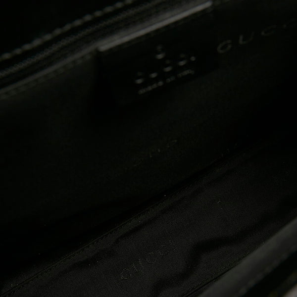 グッチ ジャッキー 002 1065 ブラック レザー ハンドバッグ レディース GUCCI 【中古】