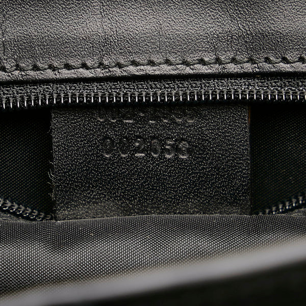 グッチ ジャッキー 002 1065 ブラック レザー ハンドバッグ レディース GUCCI 【中古】