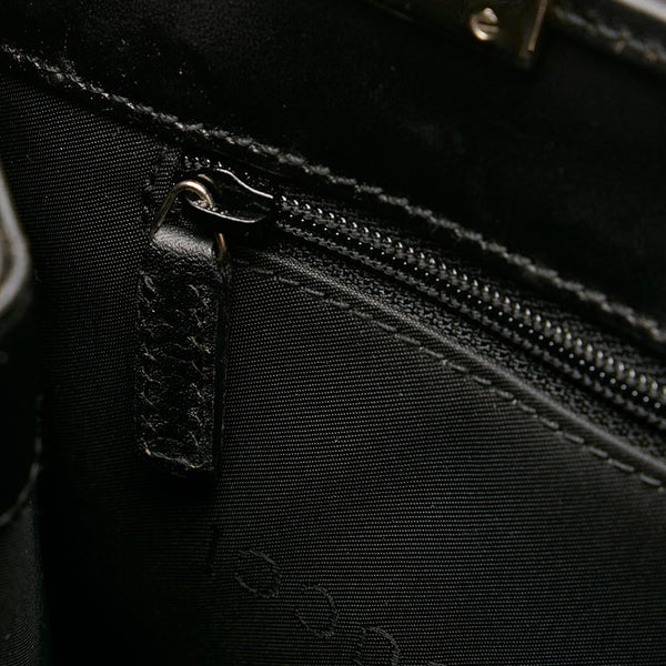 グッチ ジャッキー 002 1065 ブラック レザー ハンドバッグ レディース GUCCI 【中古】