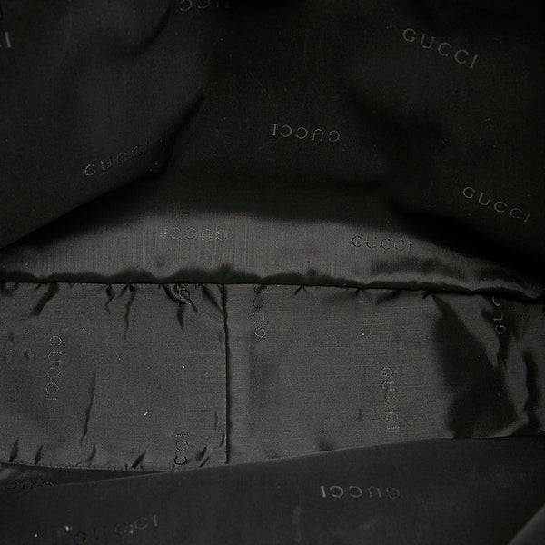 グッチ バンブー 001 1577 ブラック レザー ハンドバッグ レディース GUCCI 【中古】