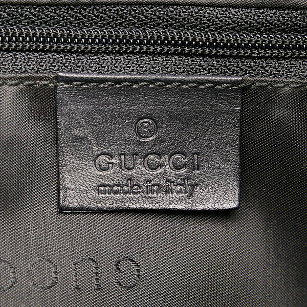 グッチ バンブー 001 1577 ブラック レザー ハンドバッグ レディース GUCCI 【中古】