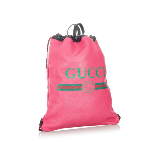 グッチ リュック バックパック 516639 ピンク  レザー レディース GUCCI 【中古】