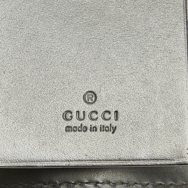 グッチ グッチシマ リボン ６連 388682 ブラック レザー キーケース レディース GUCCI 【中古】