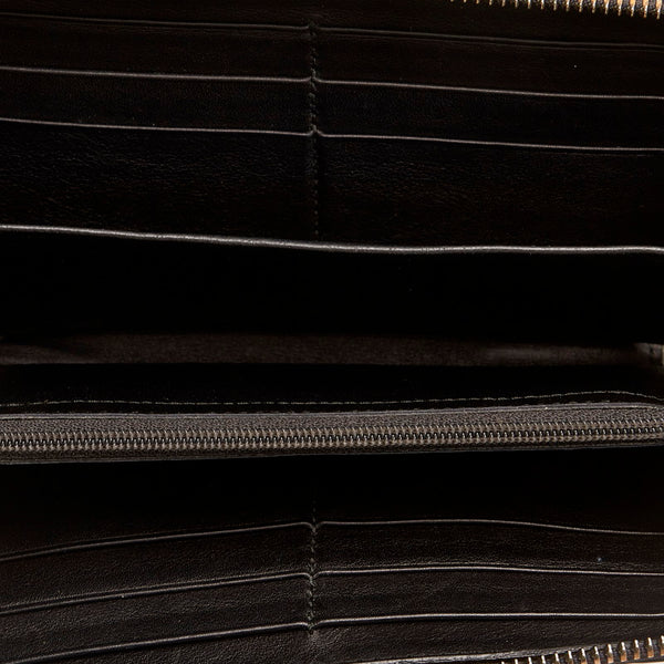 グッチ グッチシマ 244994 ブラック レザー ラウンドファスナー 長財布 メンズ GUCCI 【中古】