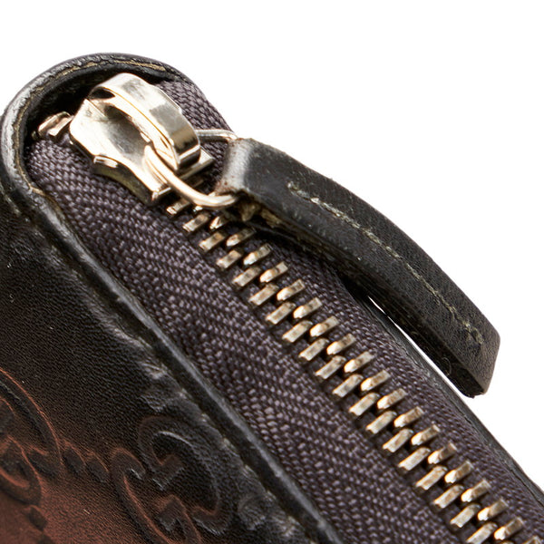 グッチ グッチシマ 244994 ブラック レザー ラウンドファスナー 長財布 メンズ GUCCI 【中古】