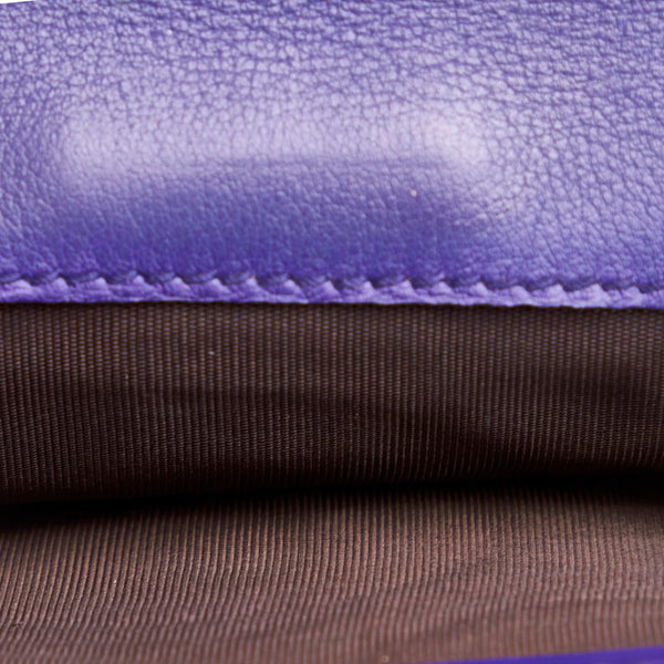 グッチ 369688 パープル パテントレザー 二つ折り財布 レディース GUCCI 【中古】