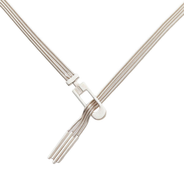 グッチ ブランテッド ネックレス ラリアット SV925 シルバー レディース GUCCI 【中古】