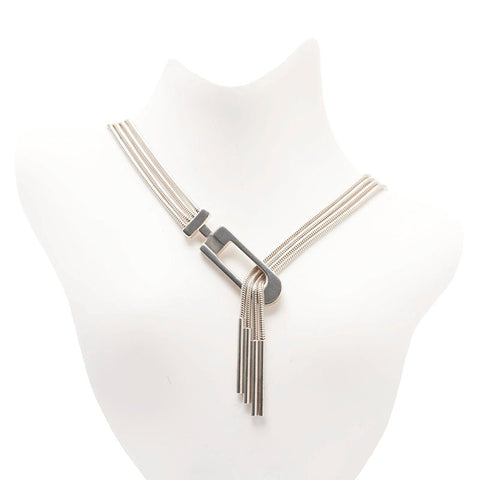 グッチ ブランテッド ネックレス ラリアット SV925 シルバー レディース GUCCI 【中古】