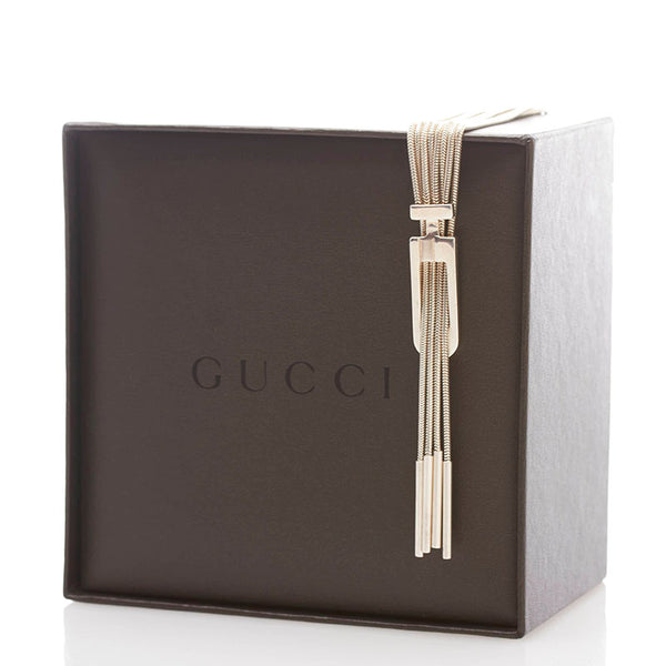 グッチ ブランテッド ネックレス ラリアット SV925 シルバー レディース GUCCI 【中古】