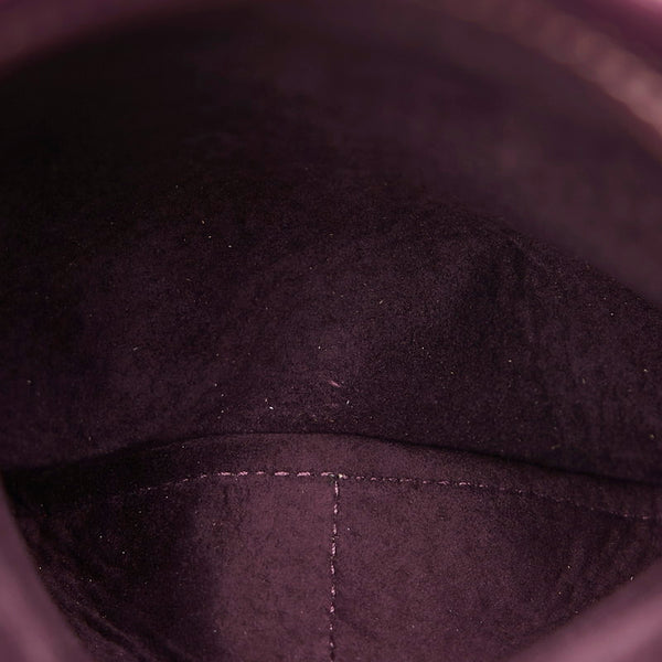 グッチ グッチシマ 二つ折り財布 204517 パープル レザー レディース GUCCI 【中古】