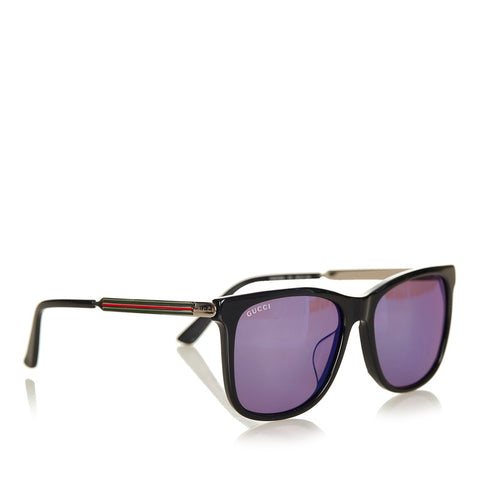 グッチ ブラック プラスチック サングラス レディース GUCCI 【中古】