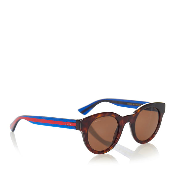 グッチ シェリーライン GG0002S ブラック プラスチック サングラス レディース GUCCI 【中古】