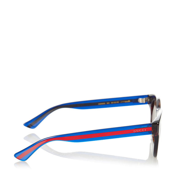 グッチ シェリーライン GG0002S ブラック プラスチック サングラス レディース GUCCI 【中古】