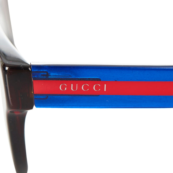 グッチ シェリーライン GG0002S ブラック プラスチック サングラス レディース GUCCI 【中古】