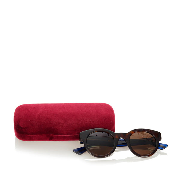 グッチ シェリーライン GG0002S ブラック プラスチック サングラス レディース GUCCI 【中古】