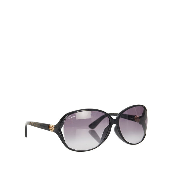 グッチ ハート サングラス GG3792FS ブラック ゴールド プラスチック レディース GUCCI 【中古】