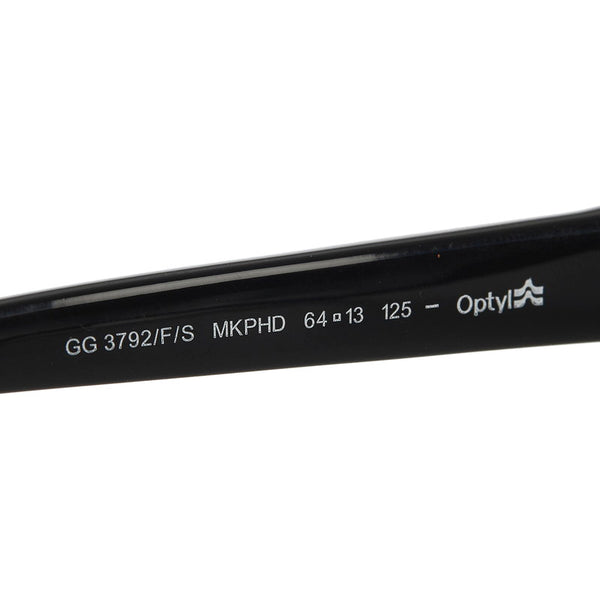 グッチ ハート サングラス GG3792FS ブラック ゴールド プラスチック レディース GUCCI 【中古】