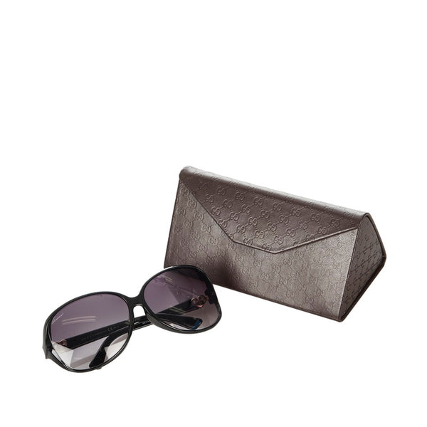 グッチ ハート サングラス GG3792FS ブラック ゴールド プラスチック レディース GUCCI 【中古】