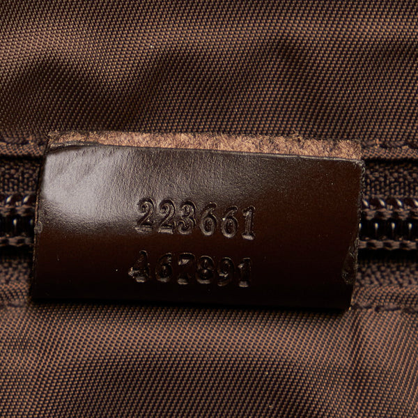 グッチ GGスプリーム インターロッキングG 223661 ベージュ PVC レザー 斜め掛け ショルダーバッグ メンズ GUCCI 【中古】