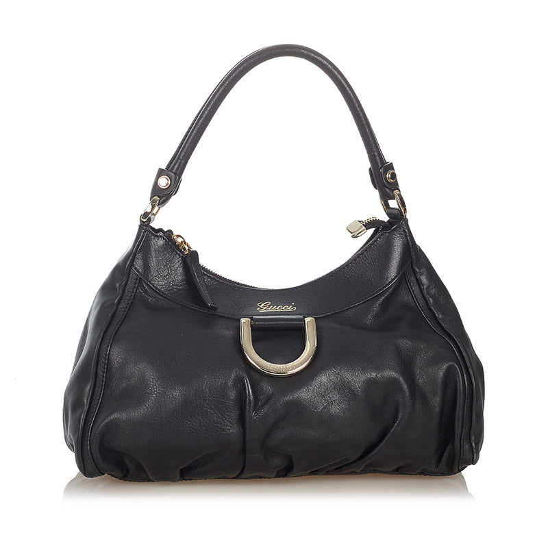 グッチ アビー 190525 ブラック レザー ワンショルダーバッグ レディース GUCCI 【中古】