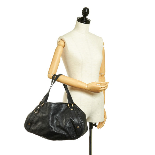 グッチ グッチシマ ショルダーバッグ 130736 ブラック レザー レディース GUCCI 【中古】