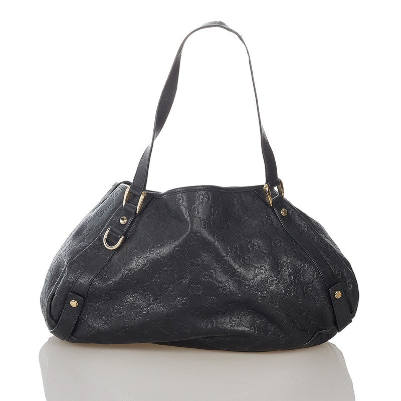 グッチ グッチシマ ショルダーバッグ 130736 ブラック レザー レディース GUCCI 【中古】