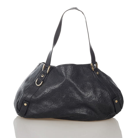 グッチ グッチシマ ショルダーバッグ 130736 ブラック レザー レディース GUCCI 【中古】