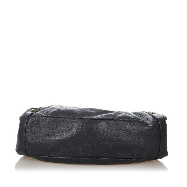 グッチ グッチシマ ショルダーバッグ 130736 ブラック レザー レディース GUCCI 【中古】