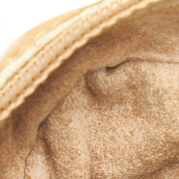 グッチ ベージュ レザー ショルダーバッグ レディース GUCCI 【中古】