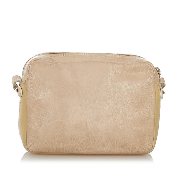 グッチ ベージュ レザー ショルダーバッグ レディース GUCCI 【中古】