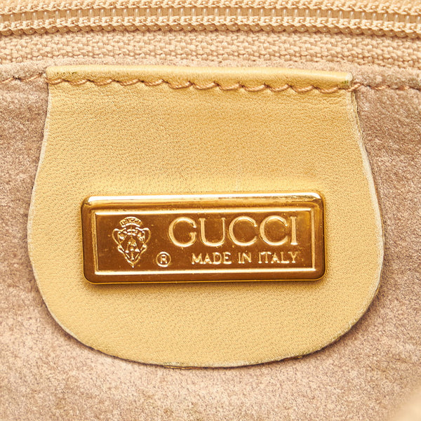グッチ ベージュ レザー ショルダーバッグ レディース GUCCI 【中古】