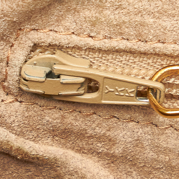 グッチ ベージュ レザー ショルダーバッグ レディース GUCCI 【中古】