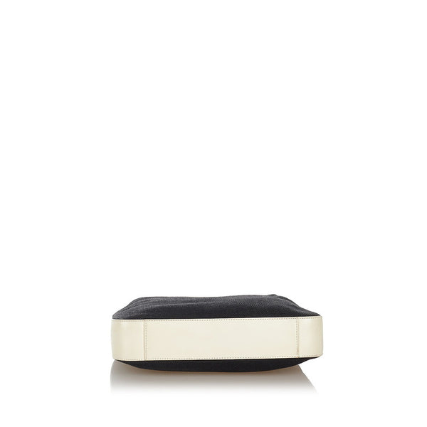 グッチ ワンショルダー 001 3812 002122 ブラック ホワイト キャンバス レザー レディース GUCCI 【中古】