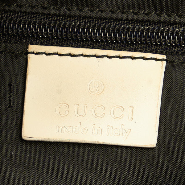 グッチ ワンショルダー 001 3812 002122 ブラック ホワイト キャンバス レザー レディース GUCCI 【中古】