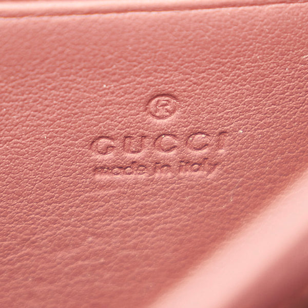 グッチ GGフローラ 401231 ベージュ PVC レザー ウォレットチェーン レディース GUCCI 【中古】