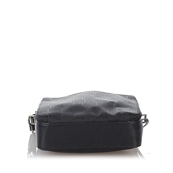 グッチ 007 2019 ブラック ナイロン レザー 肩掛け ショルダーバッグ メンズ GUCCI 【中古】