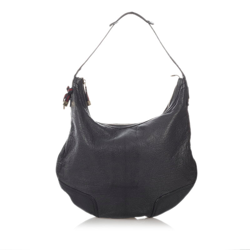 グッチ シェリー ワンショルダー  162882 ブラック レザー レディース GUCCI 【中古】