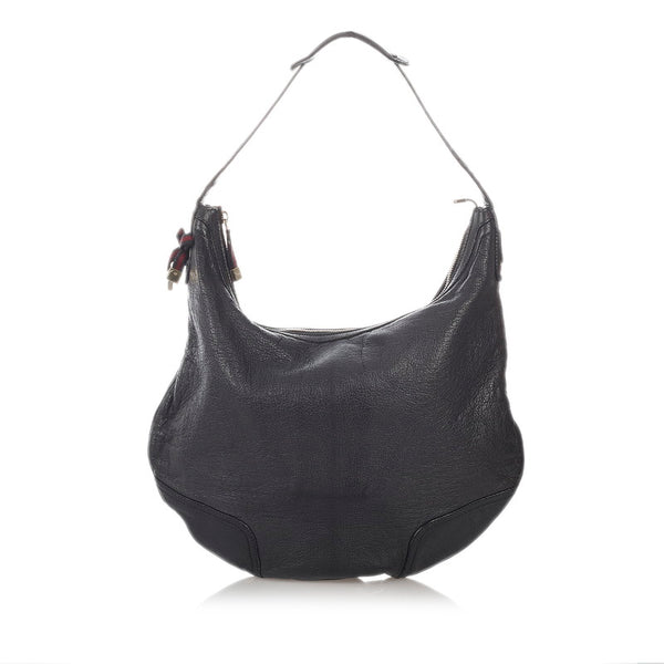 グッチ シェリー ワンショルダー  162882 ブラック レザー レディース GUCCI 【中古】