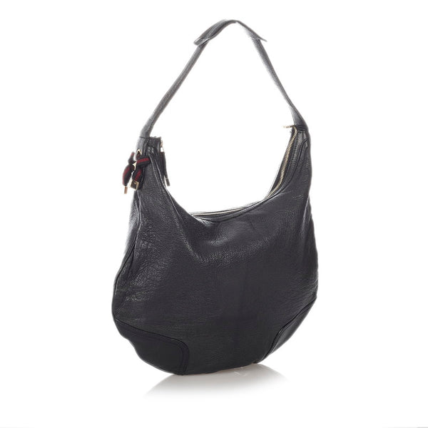 グッチ シェリー ワンショルダー  162882 ブラック レザー レディース GUCCI 【中古】